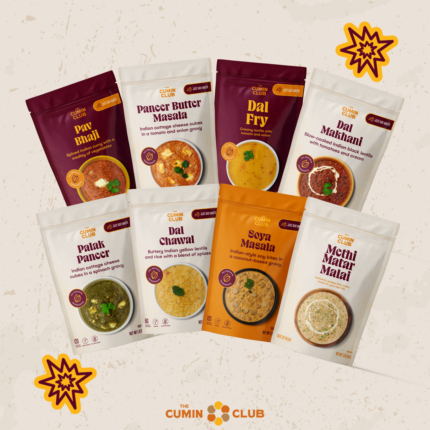 The Cumin Club Bestseller 8 Pack | Healthy 5 Minute Indian Food 